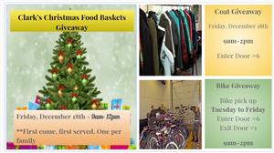 bike, food basket and coat giveaway 
